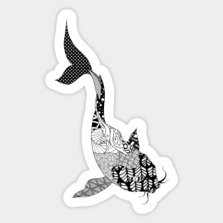 Zentangle Koi Sticker